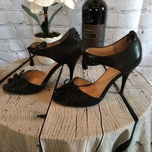 Plenty by Tracy Reese - Zora - Open Toe Black Heels - #711006 - Size: (8)